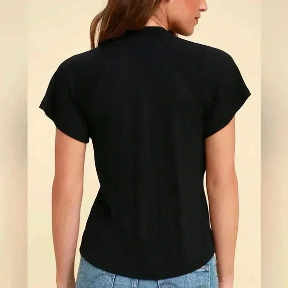 Free People Just a Twist Top SIZE XS Black - Picture 2 of 6